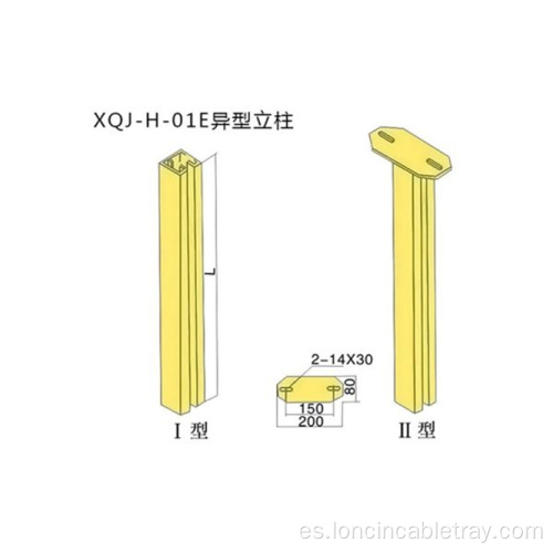 Accesorios de cable de columna de acero de soporte de montaje de canal C